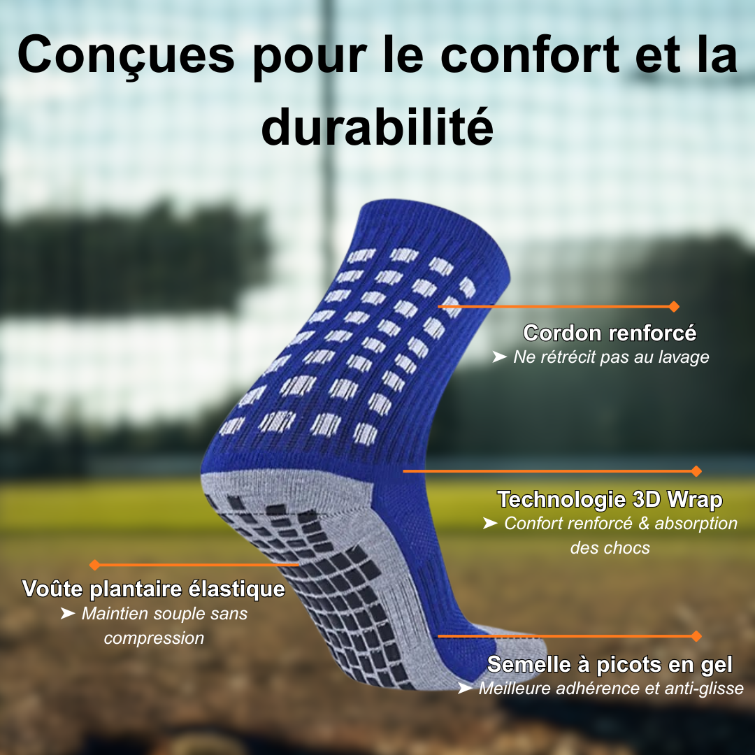 Chaussettes de Football Antidérapantes DribbleX – Enfant & Adulte | Grip, Confort & Performance