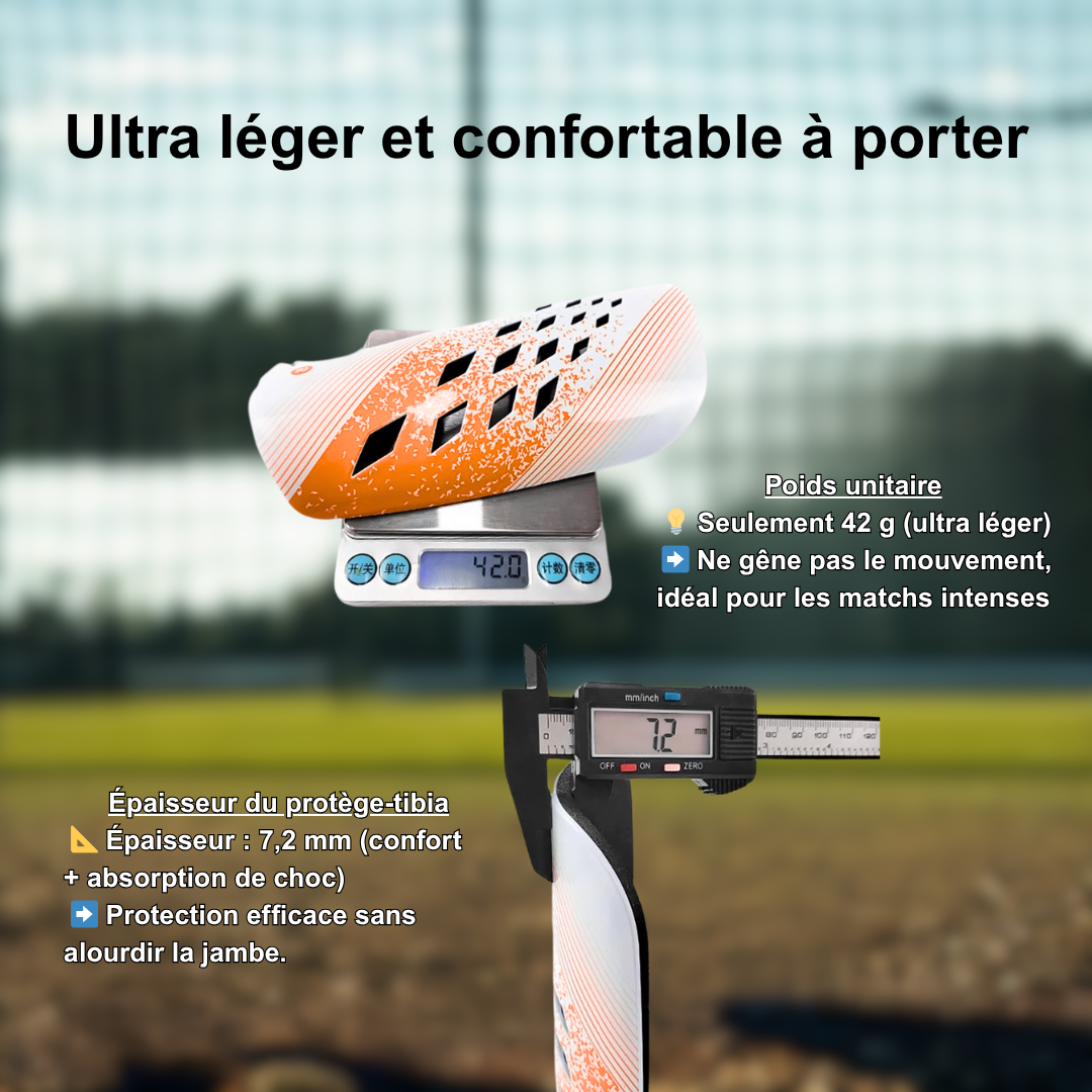 Protège-tibias Football DribbleX – Léger, Respirant et Anti-choc | Enfant & Adulte | Unisexe