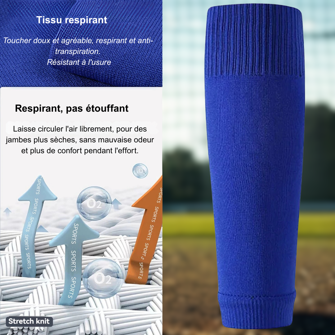 Manchons de Compression DribbleX – Jambières sans pied pour Football – Taille Enfant & Adulte – Haute Élasticité – 10 Couleurs