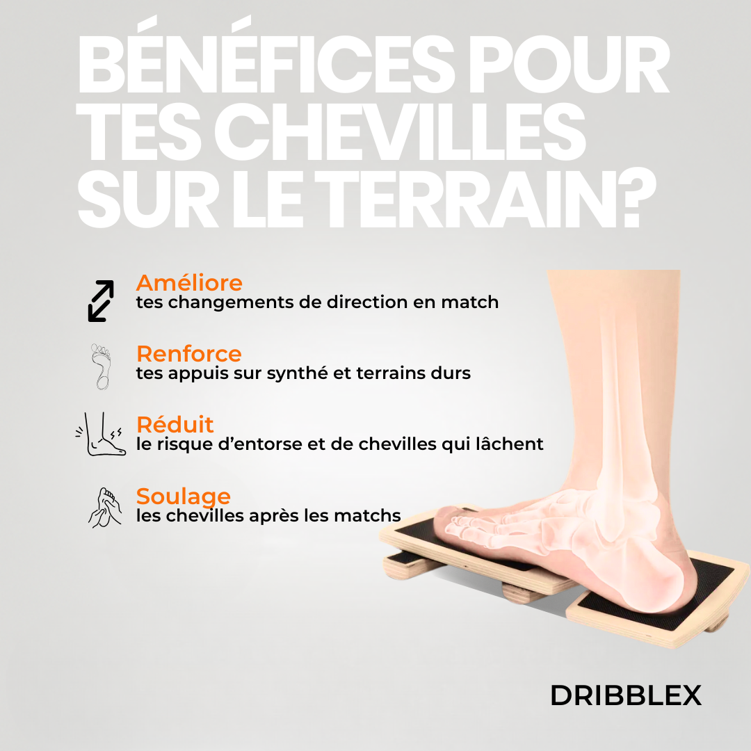 DribbleX Ankle Board™ – Planche d’équilibre cheville spéciale footballeurs