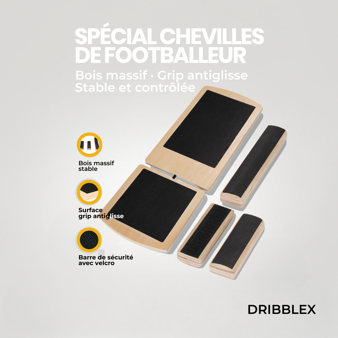 DribbleX Ankle Board™ – Planche d’équilibre cheville spéciale footballeurs