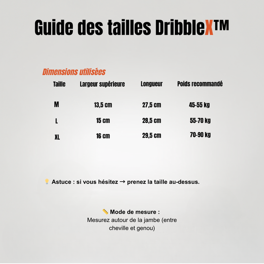 NeoGuardX™ — Protège-tibias à manchon intégré — DribbleX™